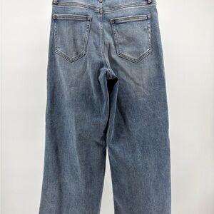 Hidden L.A. Jeans Womens 27 Blue Nori Wide Leg Cropped High Rise Raw Hem Denim